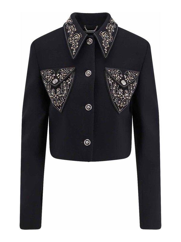 VERSACE: Vestes de costume - Blazer - Noir