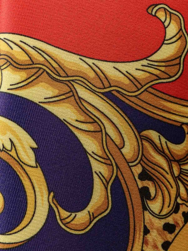 The Best Shops VERSACE: Knee length skirts & Midi - Baroque Cheetah Skirt In Silk Duchesse