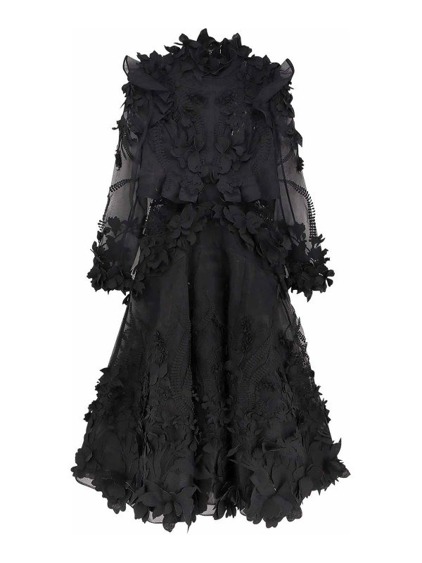 ZIMMERMANN: maxi dresses - Vestito Lungo Hypnotic Applique Dress