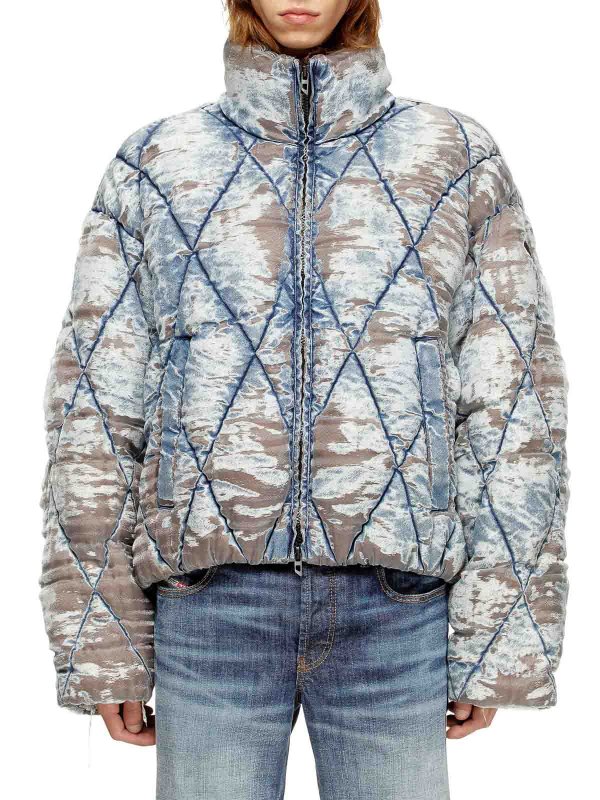 DIESEL: padded jackets online - W-Kons Nylon Down Jacket