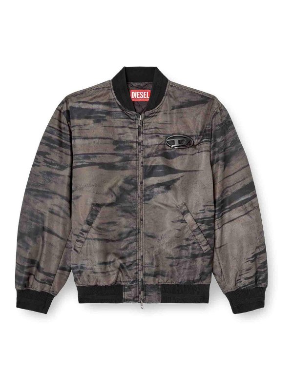 DIESEL: Chaquetas Bomber - Chaqueta Bomber - Negro
