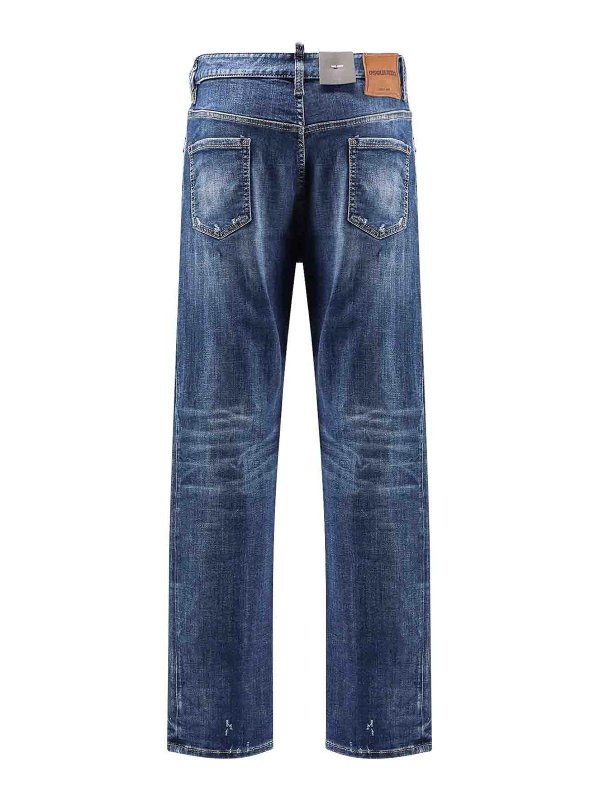 DSQUARED2: Jeans à jambe droite online - Jean Droit - Bleu