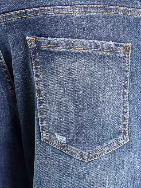 The Best Shops DSQUARED2: Jeans à jambe droite - Jean Droit - Bleu