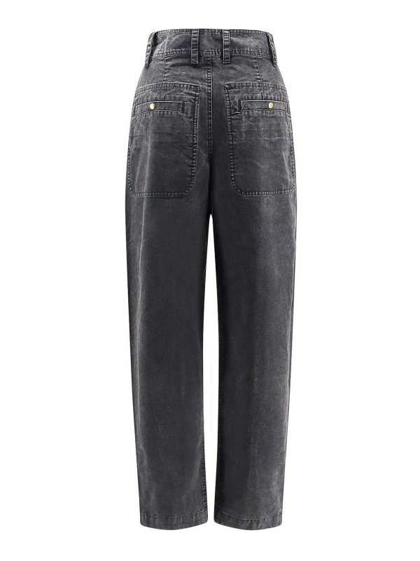 Isabel Marant Etoile: straight leg jeans online - Pantaloni Kiana In Denim