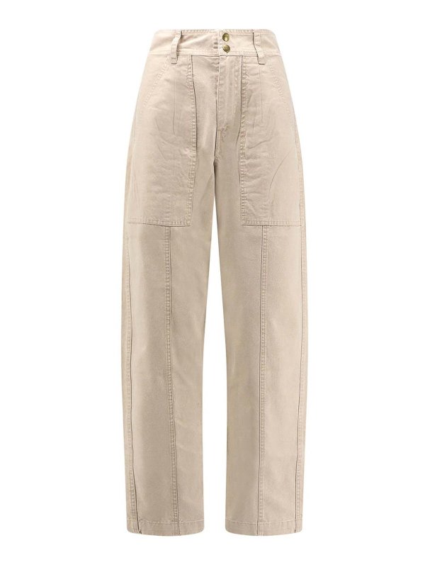 Isabel Marant Etoile: straight leg jeans - Pantaloni Kiana In Denim