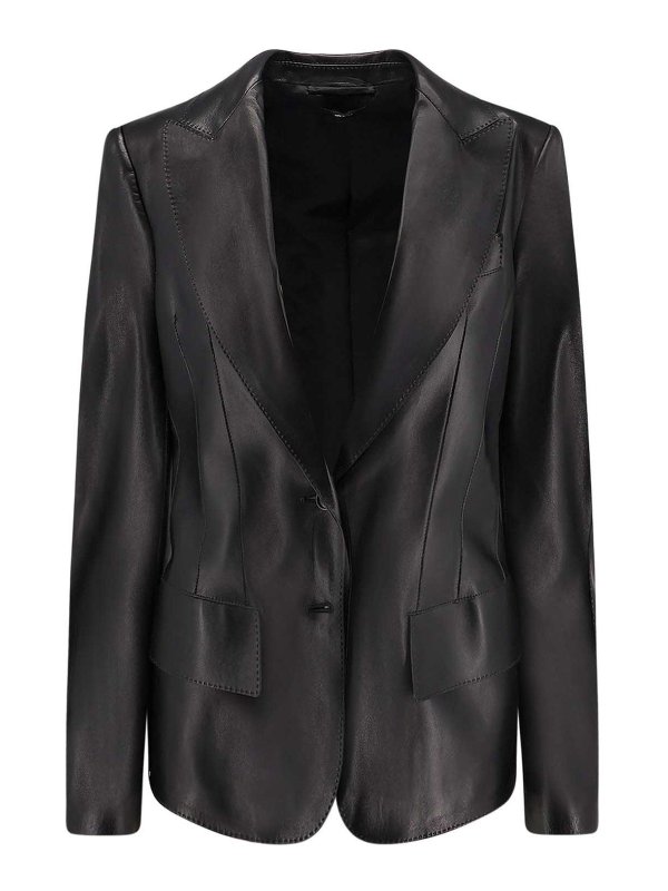 TOM FORD: Chaquetas de cuero - Chaqueta De Cuero - Negro