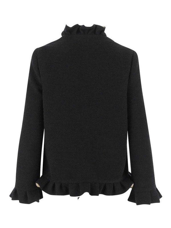 VALENTINO: giacche blazer online - Blazer In Seta Con Nodo Frontale