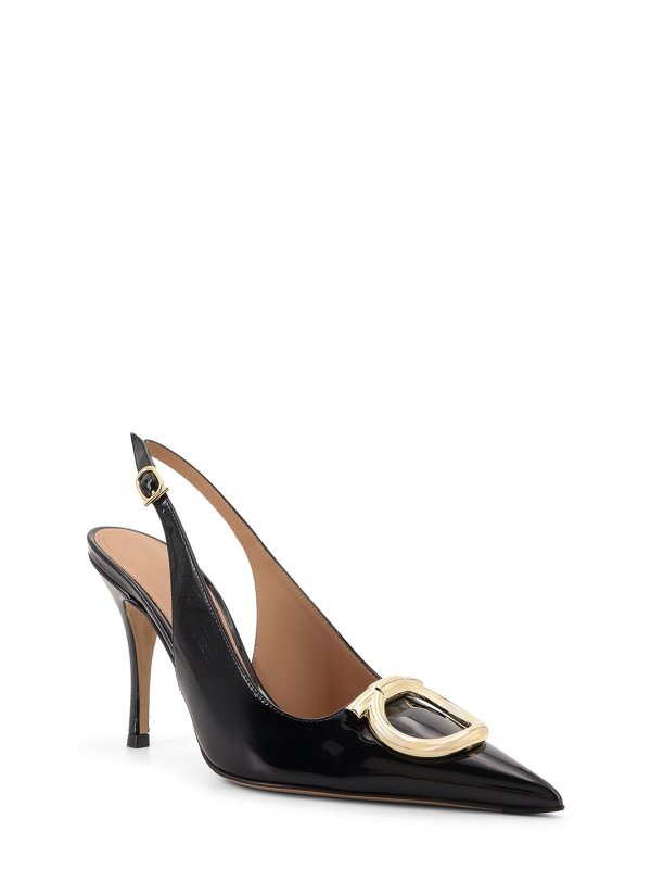FERRAGAMO: court shoes online - Sara Slingback Dcollet In Patent Leather