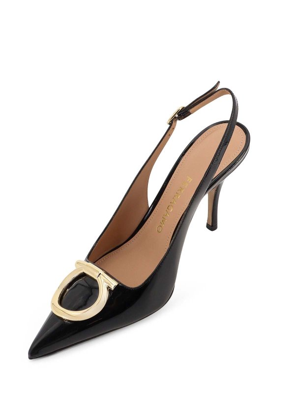 Sara Slingback Dcollet In Patent Leather shop online: FERRAGAMO