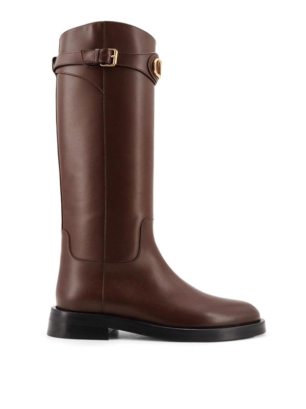 VALENTINO GARAVANI: boots - Vlogo Signature Leather Boots