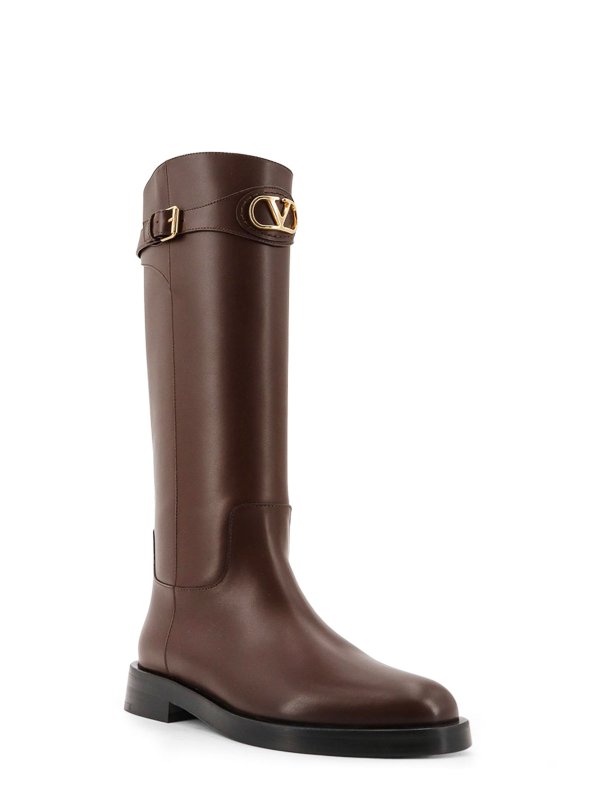 VALENTINO GARAVANI: boots online - Vlogo Signature Leather Boots