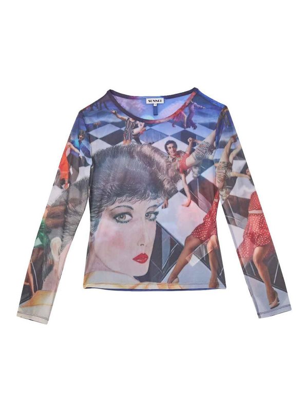SUNNEI: Tops & Tank tops - Longsleeve Sheer Top