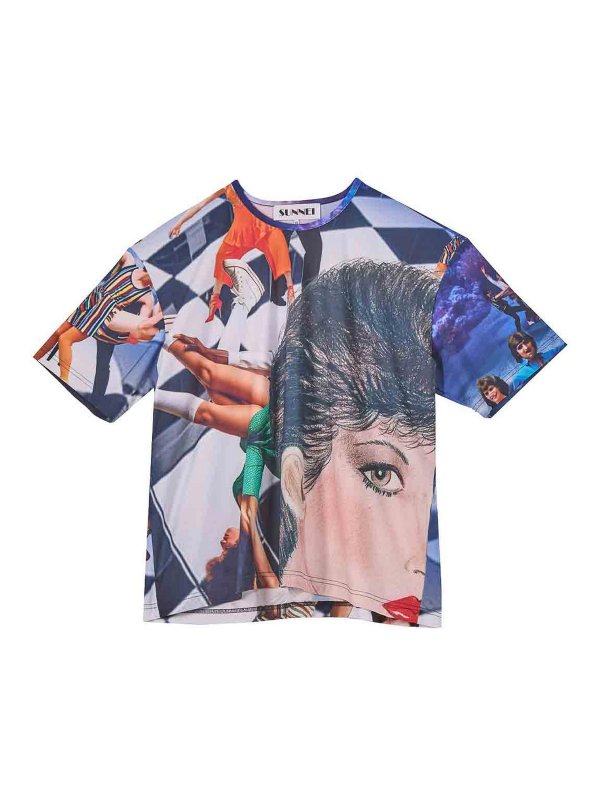 SUNNEI: t-shirts - Over T-Shirt Brigitte Print
