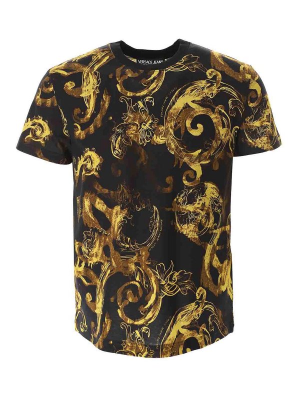 Versace Jeans Couture: Camisetas - Camiseta - Negro