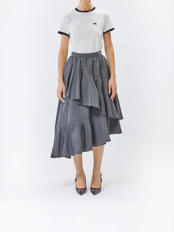 KARL LAGERFELD: Knee length skirts & Midi online - Voluminous Ruffle Skirt