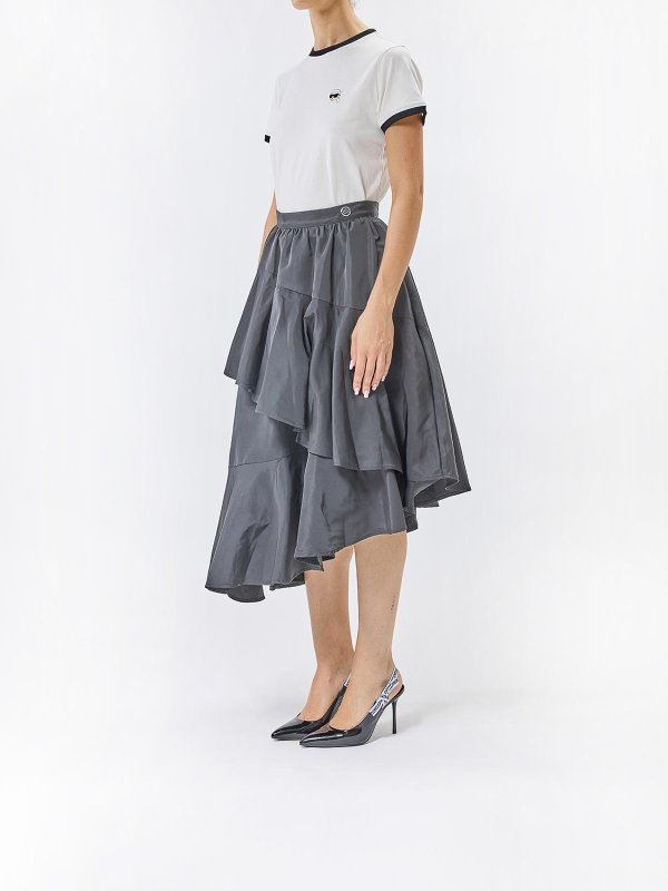 The Best Shops KARL LAGERFELD: Knee length skirts & Midi - Voluminous Ruffle Skirt