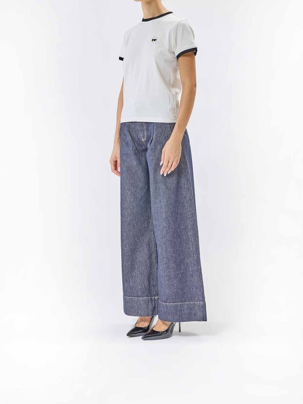 The Best Shops KARL LAGERFELD: t-shirt - T-shirt slim con patch Ikon