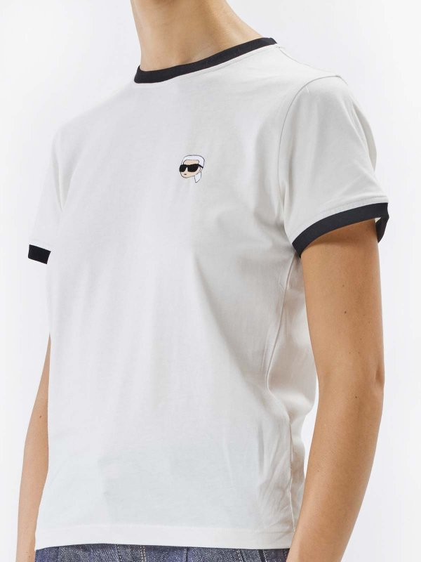 KARL LAGERFELD buy online T-shirt slim con patch Ikon