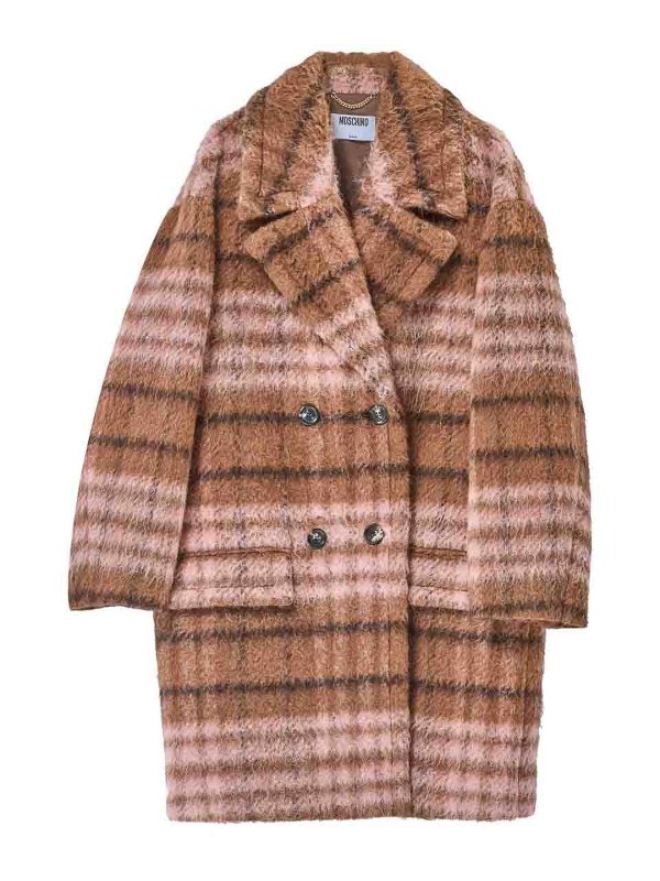 MOSCHINO: cappotti al ginocchio - Cappotto scozzese