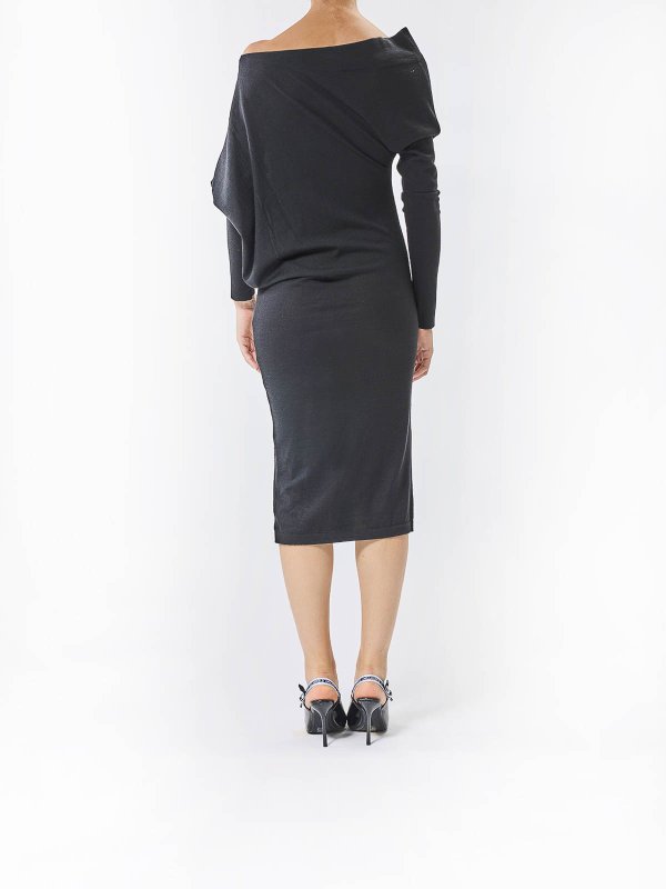 Vestido Midi - Negro shop online: MOSCHINO