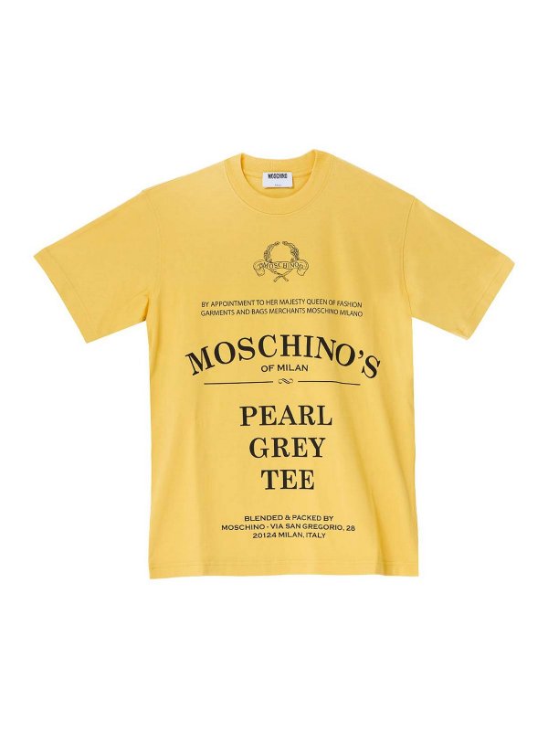 MOSCHINO: t-shirts - Pearl Grey T-Shirt