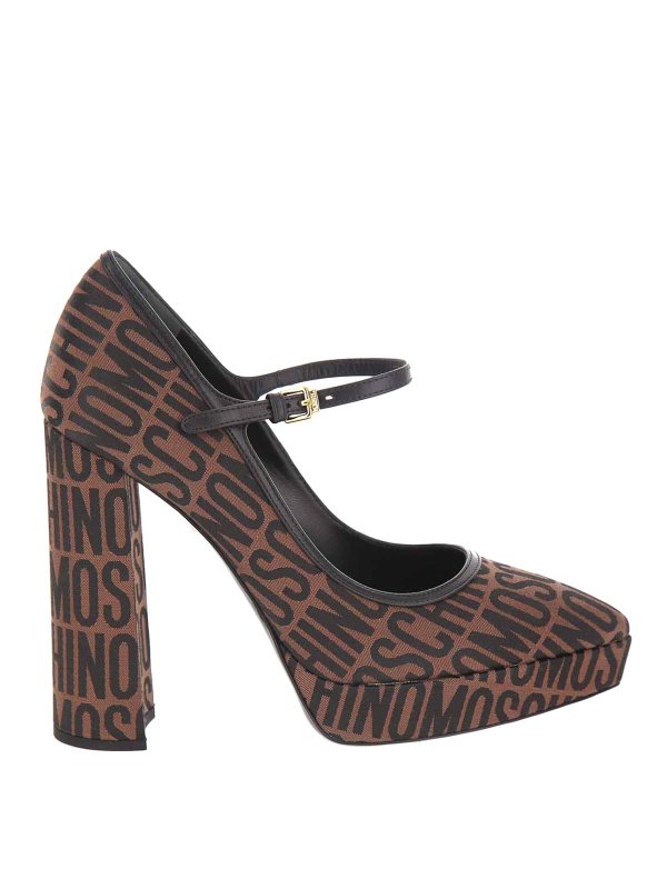 MOSCHINO: flat shoes - Mary Jane logo