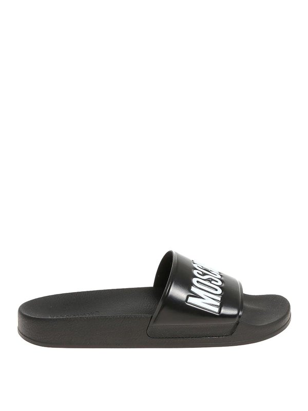 MOSCHINO: Zehentrenner - Zehentrenner - Hellblau