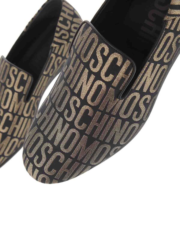The Best Shops MOSCHINO: Mocassini in lurex con logo