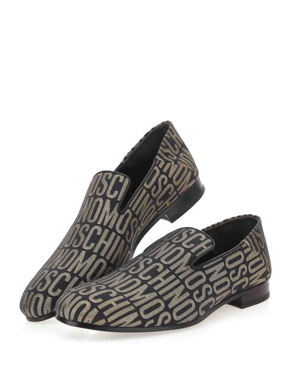 Mocassini e slippers shop online Mocassini in lurex con logo