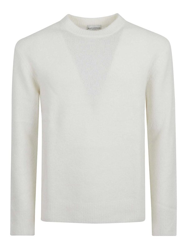 BALLANTYNE: Suéteres con cuello pico - Suéter Cuello Redondo - Blanco