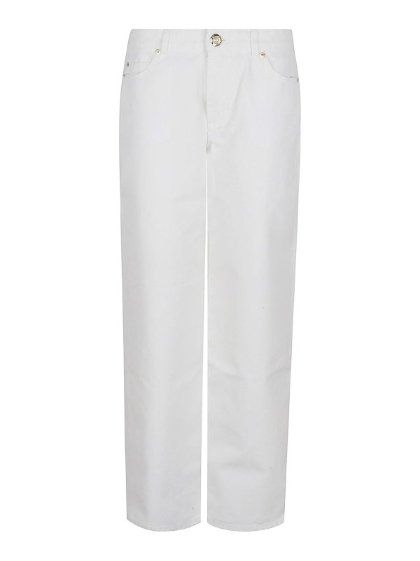 Balmain: straight leg jeans - White Straight White Jeans