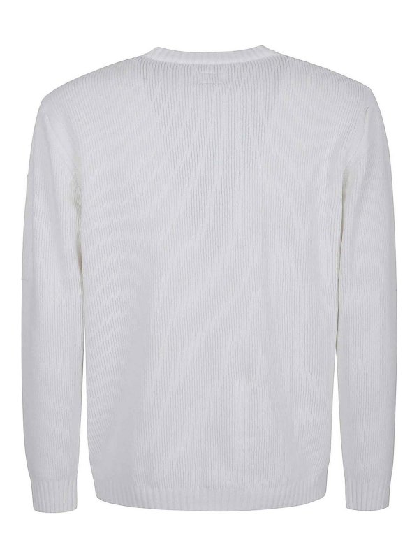 The Best Shops C.P. COMPANY: Suéteres con cuello pico - Suéter Cuello Redondo - Blanco