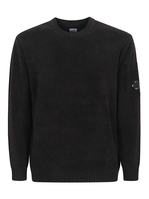 C.P. COMPANY: Pull col rond - Pull Col Rond - Noir
