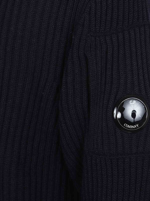 C.P. COMPANY: Cuellos altos y polos online - Suéter Con Cuello Alto - Azul