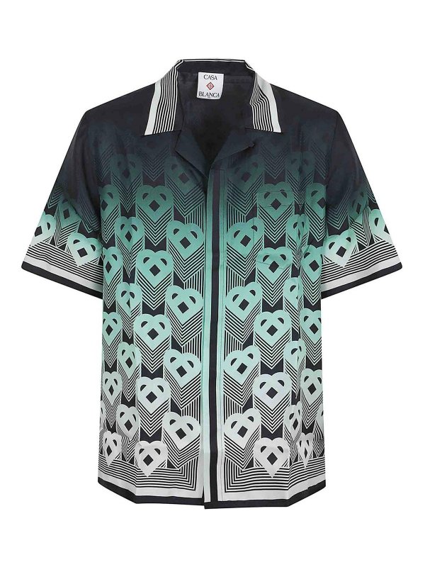 CASABLANCA: shirts - Cuban Collar Short Sleeve Shirt