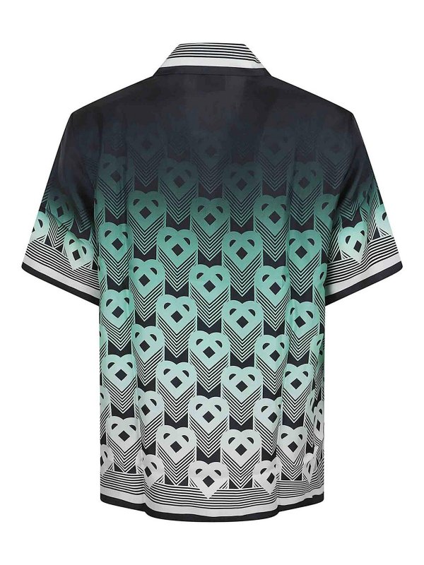 The Best Shops CASABLANCA: shirts - Cuban Collar Short Sleeve Shirt