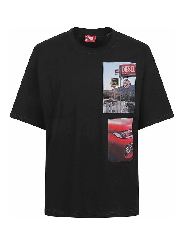 DIESEL: Tシャツ - Tシャツ - 黒