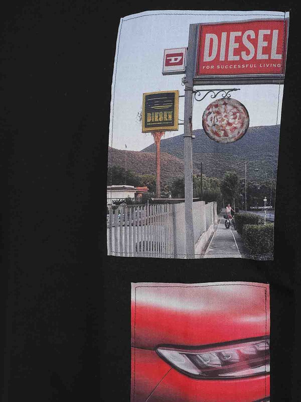 DIESEL: Tシャツ online - Tシャツ - 黒