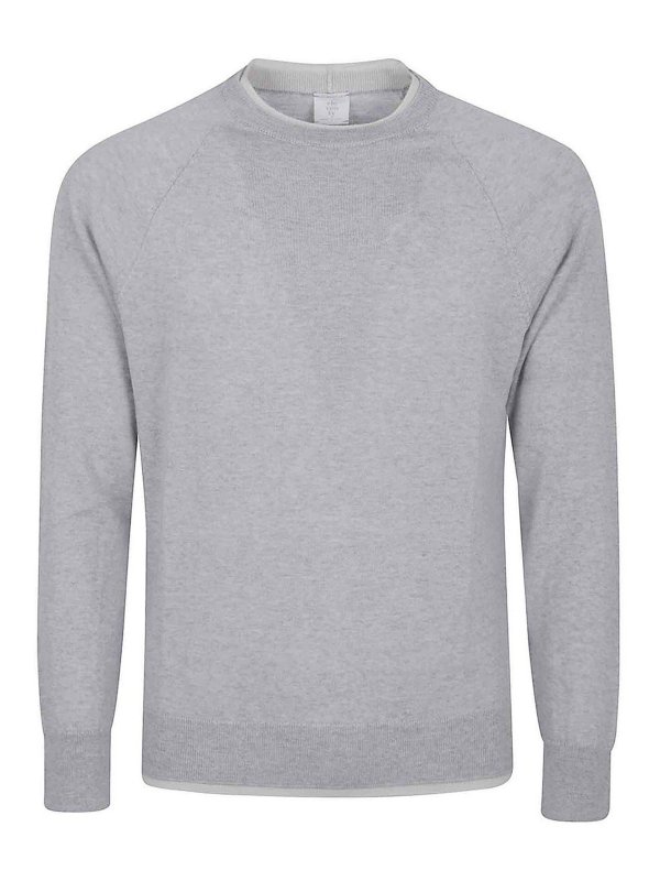 ELEVENTY: crew necks - Mock Neck Sweater