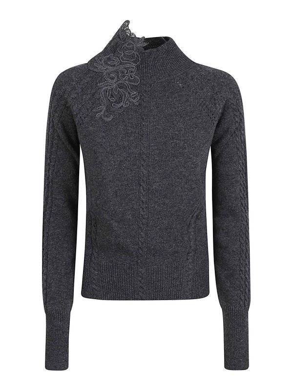 ERMANNO SCERVINO: Turtlenecks & Polo necks - Long Sleeve High Neck Sweater