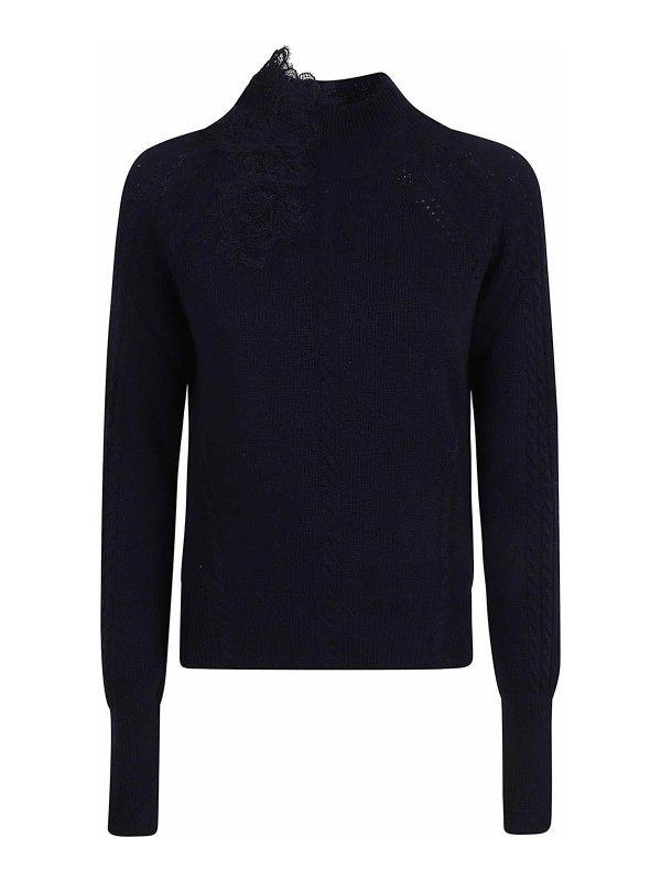 ERMANNO SCERVINO: Turtlenecks & Polo necks - Long Sleeve High Neck Sweater