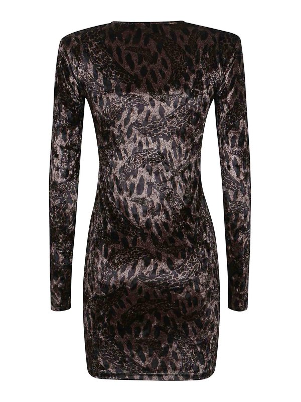 FIORUCCI: short dresses online - Velour Padded Mini Dress