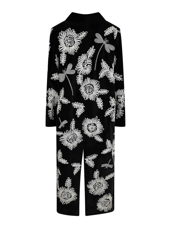 The Best Shops FORTE FORTE: knee length coats - Embroidery Velvet Coat