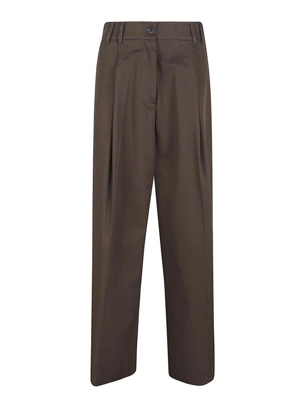 P.A.R.O.S.H.: casual trousers - Trousers - Cotton Gabardine