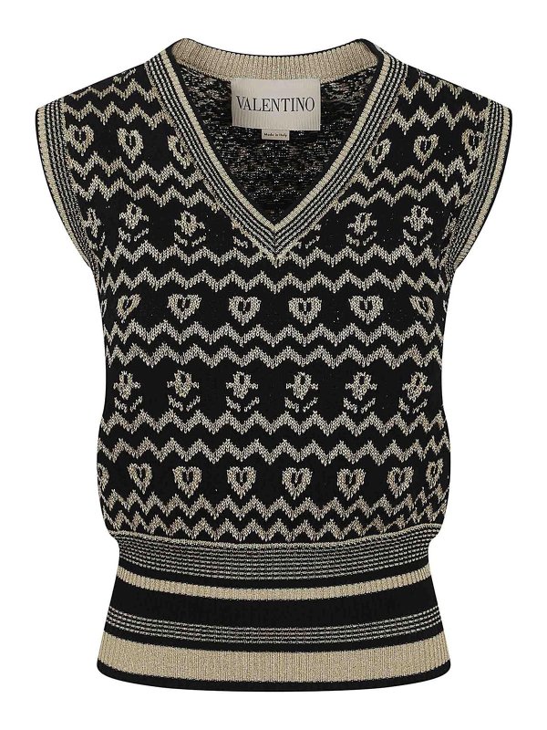 VALENTINO GARAVANI: Tops y camisetas sin mangas - Top - Dorado