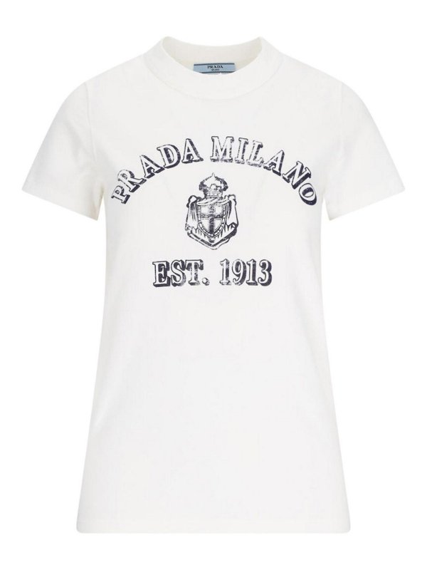 PRADA: t-shirts - T-Shirt Logo