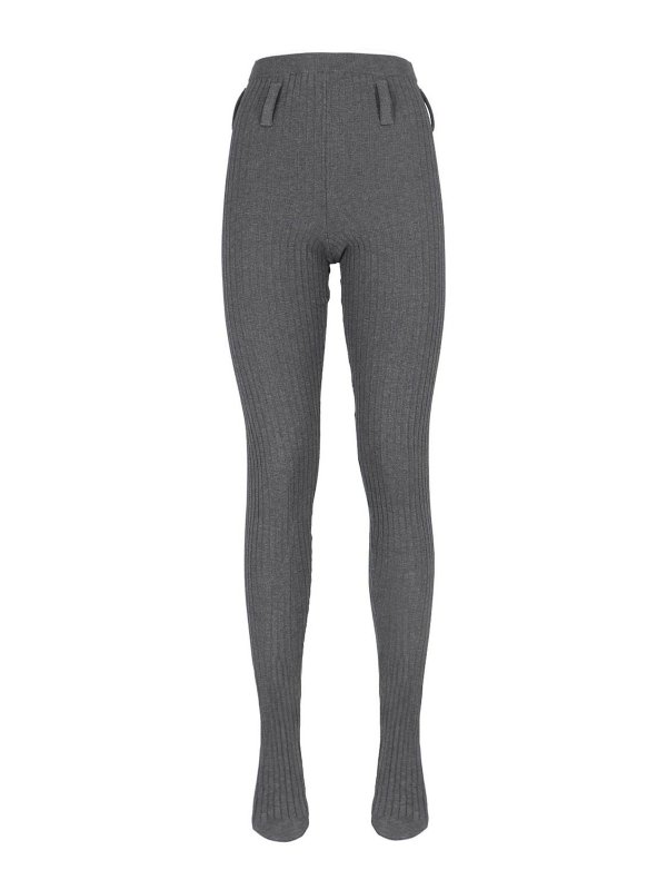 PRADA: casual trousers - Ribbed Cotton Tights
