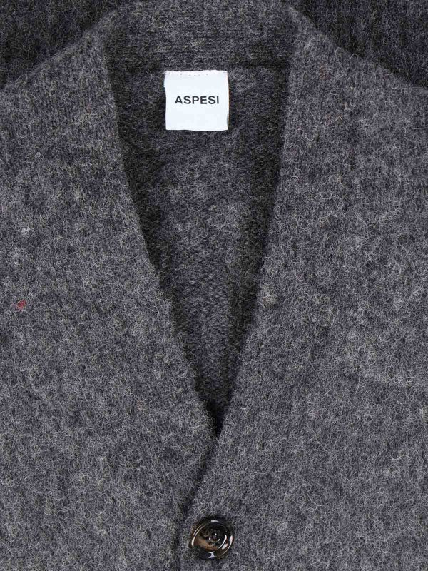 The Best Shops ASPESI: Cardigans - Cardigan - Gris