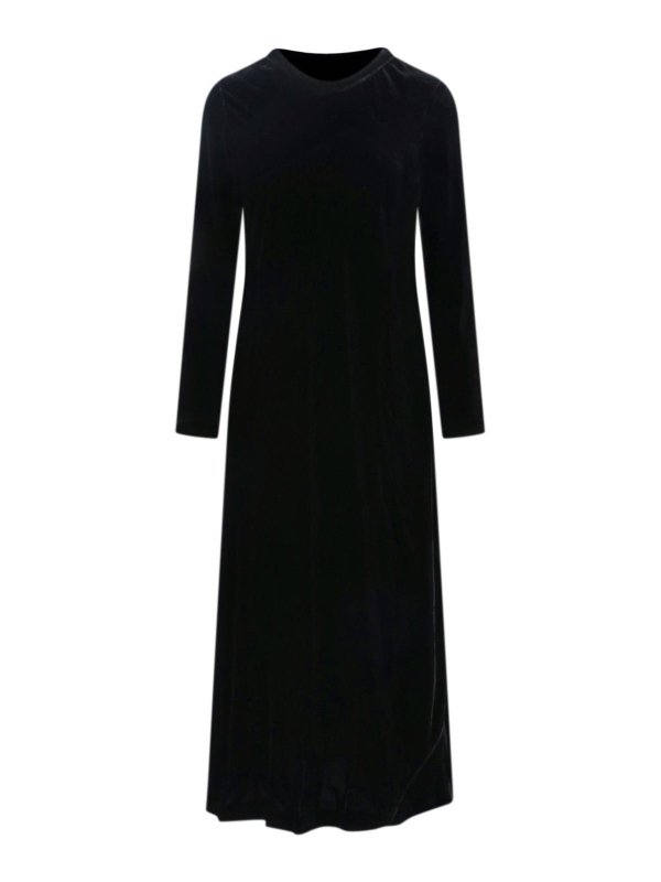 ASPESI: knee length dresses - Velvet Midi Dress