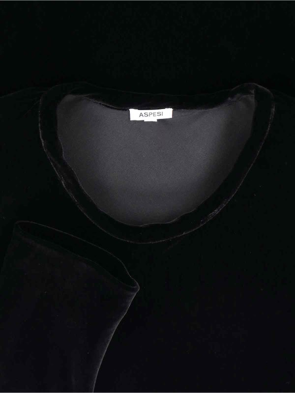 The Best Shops ASPESI: knee length dresses - Velvet Midi Dress